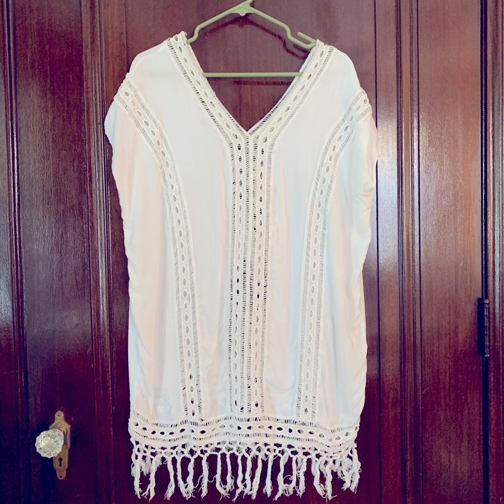 White Boho Coverup